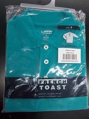 Boys French Toast Uniform/Casual Teal Long Sleeved Polo Shirt Sizes 5 & 18