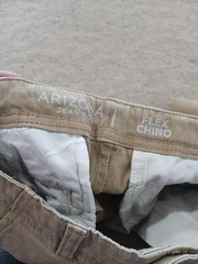 Arizona Jean Boys 14 Flex Tan Khaki Beachy School Uniform Adjustable Waist