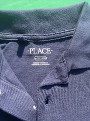 Children’s Place Polo Shirt Boys Size 10/12 Navy School Uniform Short Sleeve