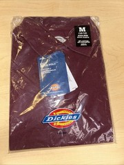 New Unisex Dickies Burgundy Uniform Polo Size Medium.