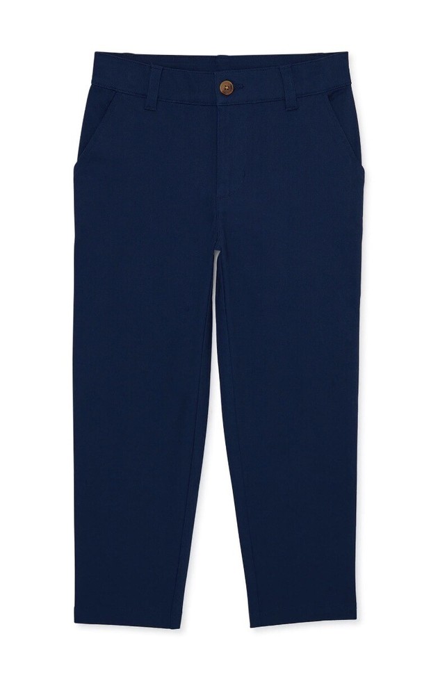Wonder Nation Boys School Uniform Flat Front Pants Size 14 Husky Blue Cove