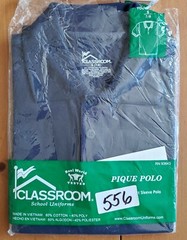 CLASSROOM Big Boys Uniform Short Sleeve Pique Polo Dark Navy ~ Small 7/8 ~ New