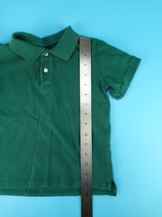 Carter’s Boys Size 5T Uniform Collar Shirt Short Sleeves 1/4 Button Up Green