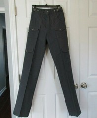 NWT BOY SCOUTS of America Gray Action Fit Uniform Pants size W26 Unhemmed #58726
