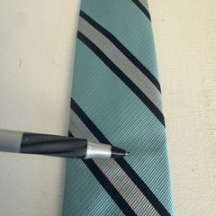 Lot of 3 Lands End Boys School Uniform Zipper Ties Size Medium Blue Stripes