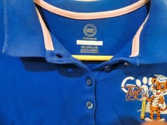 Wonder Nation Polo unisex Size XXL Royal Blue School Uniform Long Sleeve Tiger