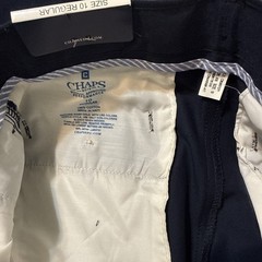 Chaps NWT Boys’ School Approved Blue Pleated Front Pants Size 10 (25×25”)