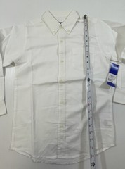 George Boys Cotton Blend White Long Sleeve Collar Oxford School Uniform Shirt L
