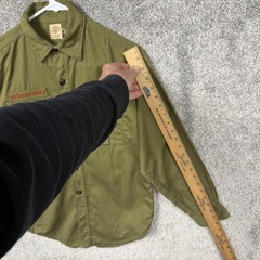 Vintage Boy Scouts Of America Shirt Pants Hat Set Boys 14 Green Uniform Twill
