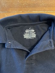 Nautica Boys Short Sleeve Navy Blue Polo- School Uniform: Large 12/14
