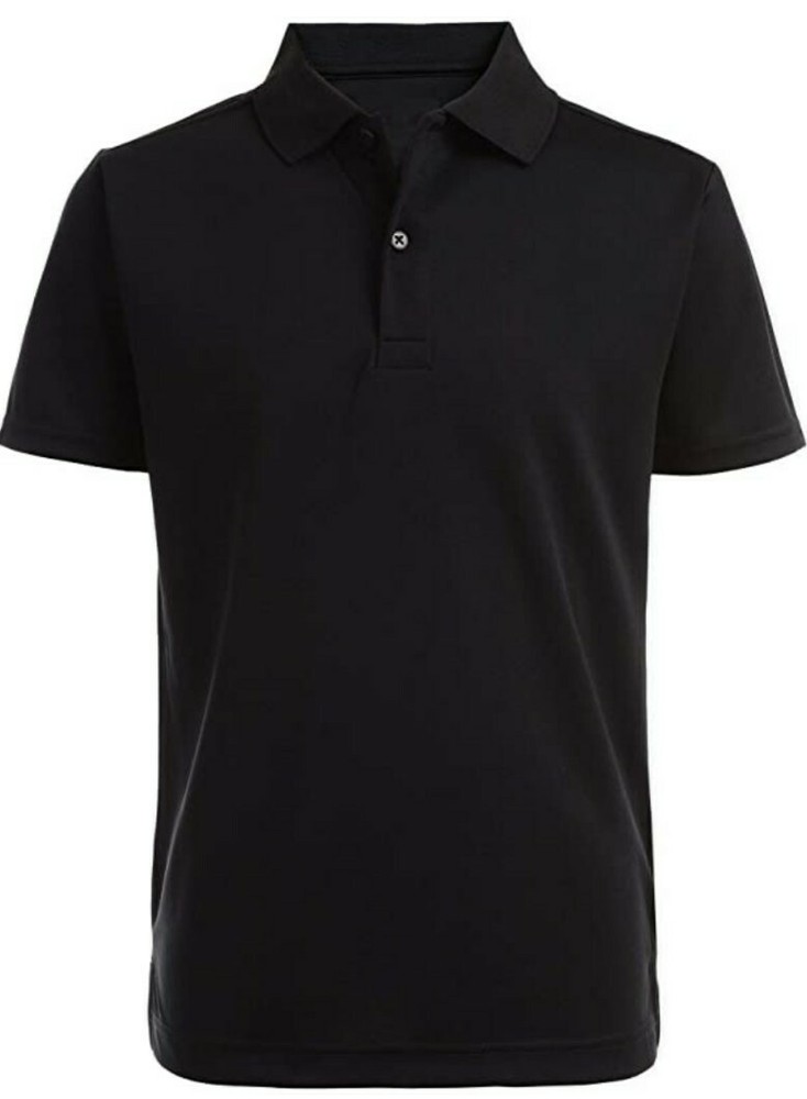 Nautica School Uniform L/G (14/16) Black Moisture Wicking, UPF 15+, Anti-Pill,
