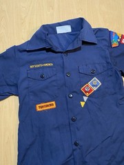 Boy Scouts Of America Youth Large Uniform Shirt Flag Patches Orange County Cal