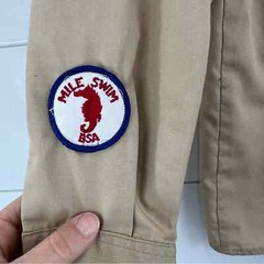 VTG BOY SCOUTS OF AMERICA Button Up Shirt Patches Size Youth 16
