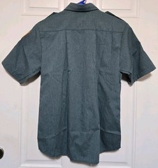 Alert Cadet Uniform Shirt Size Youth Large Vtg Green Dress Top Scouts Boys