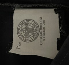 Boys scout Of America uniform pants. Size:24 Waist:24. Color: Dark Gray.