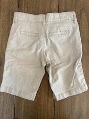 Old Navy French Toast Boys Uniform Bermuda Shorts Size 7 Beige 2 Piece Set