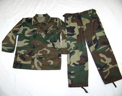 Kids Rothco B.D.U. Camo Shirt/Jacket & Cargo Pants – Size 4/6
