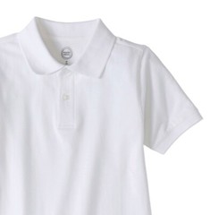 Boys Wonder Nation School Uniform White/Navy, Short Sleeve Pique Polo,14-16 2 pk