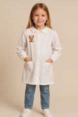 SCHOOL APRON GIRL DETACHABLE COLLAR BUTTONS BRAND SIGGI ART. 33GR3600