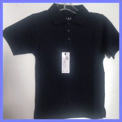 BOY PIQUE POLO SHIRT SIZE 4 WITH FRESH IQ SCHOOL POLO SHIRT NAVY (A15) NEW