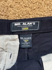 Mr. Alan’s official school uniform navy blue pants boys Sz 20 Adjustable Waist￼