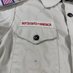 Boy Scouts Of America Youth Large BSA Uniform Shirt USA Made Cub Scout Patches