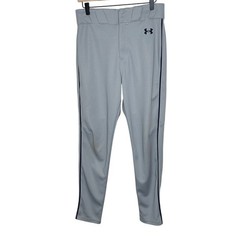 Under Armour Gray Blue Vanish Piped Baseball Pants Looser Cut Sports Active M