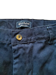 French Toast School Uniform Pants Boys 14 Husky Navy Blue Adjustable Waist