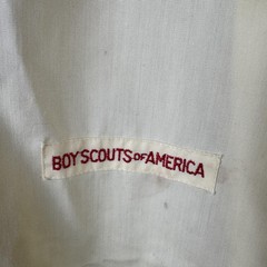 Vintage Boy Scouts Of America Uniform Shirt Boys 14 Yellow Patches USA 70s