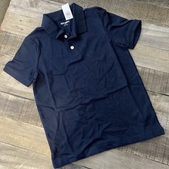Old Navy Boys Uniform Short Sleeve Polo Navy Cotton Spandex S (6-7) NWT