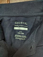 Brand New George Navy Blue School Uniform Polo Shirt L-G(10H-12H)
