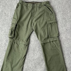 Boy Scouts Of America Pants Youth 34 Green Convertible Cargo Unhemmed