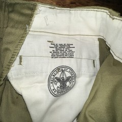 Lot of 2 Vintage Boy Scouts of America Uniform Pants Trousers Talon Zip Green