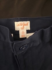 NWT CAT & JACK SCHOOL UNIFORM PANTS SIZE 8 DARK BLUE ( HUSKY)