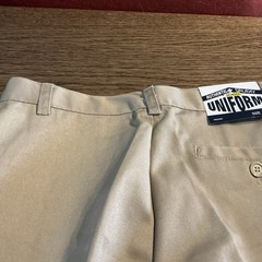 NWT Authentic Galaxy Boy’s Double Knee School Uniform Pants Khaki Tan Size 12