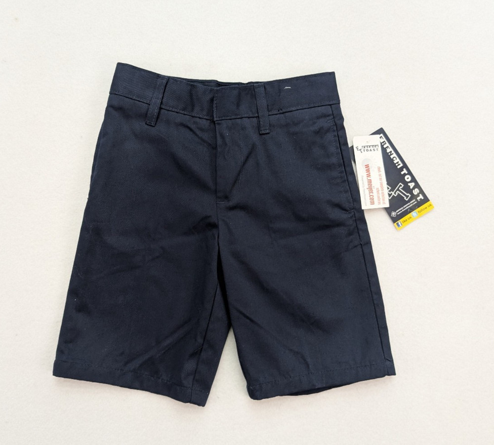 French Toast Boy’s School Uniform Shorts Size 6 Navy Blue Chino NEW