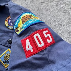 Boy Scouts Of America Shirt Youth M Blue Uniform Cotton Polyester Patches