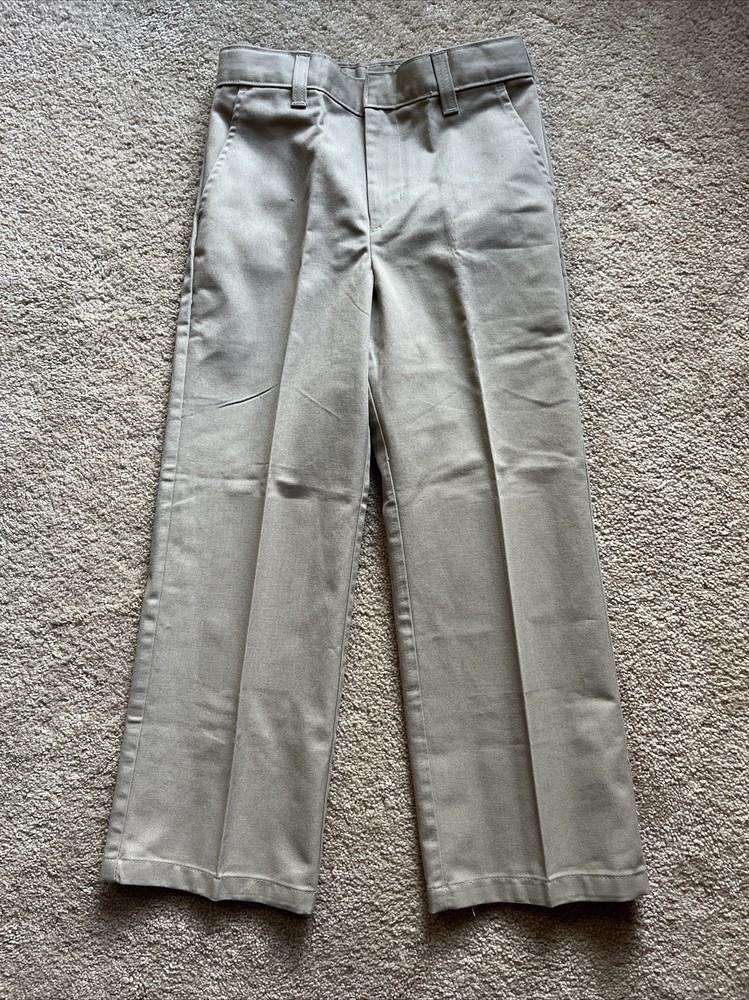 SCHOOLBELLES Uniform Pants ~ Boys Size 9 ~ Flat Front ~ Khaki ~ Easy Care