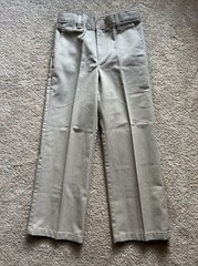 SCHOOLBELLES Uniform Pants ~ Boys Size 9 ~ Flat Front ~ Khaki ~ Easy Care