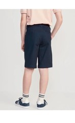 Old Navy Boys 20 Plus Blue Built-In Flex Twill Straight Uniform At Knee Shorts