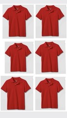 Lot 7 Boy’s School Uniform Short Sleeve Polo Shirt L / XL NWT Red Cat & Jack