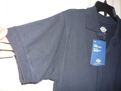 NWT Dickies Kids Teens Pique Polo Shirt, Navy Blue School Uniform Sz XL 18 / 20