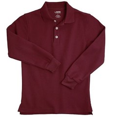 French TOAST POLO Shirt Maroon Green RED NAVY Black BLUE 4 – 20 Long SL UNIFORM
