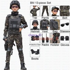 Children’s Spring Autumn Camouflage Suit Special Forces Tactic Training Uniform
