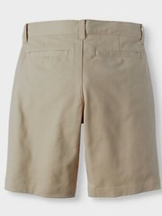Wonder Nation Boys School Uniform Super Soft Flat Front Shorts, Warm Beige, 16