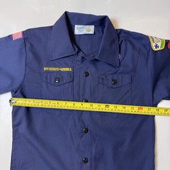 Boy Scouts Of America Youth MED Uniform Shirt Blue South Tx Council Patches652
