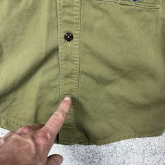 Vintage Boy Scouts Of America Shirt Hat Set Boys 10-12 Green Scout Uniform Twill