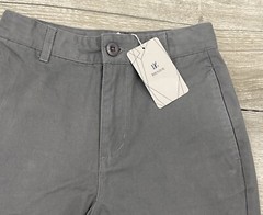 Bienzoe US Size 12 Boys Gray Chino Pants adjustable waist Brand New with Tags