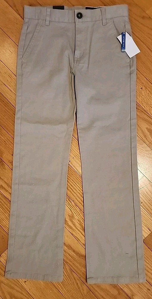NWT NEW Boy Size 12 Regular Nautica School Uniform Khaki Pants