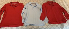French Toast Boys Size 10/12 School Uniform Polo Shirts Long Sleeve, 3 Shirts